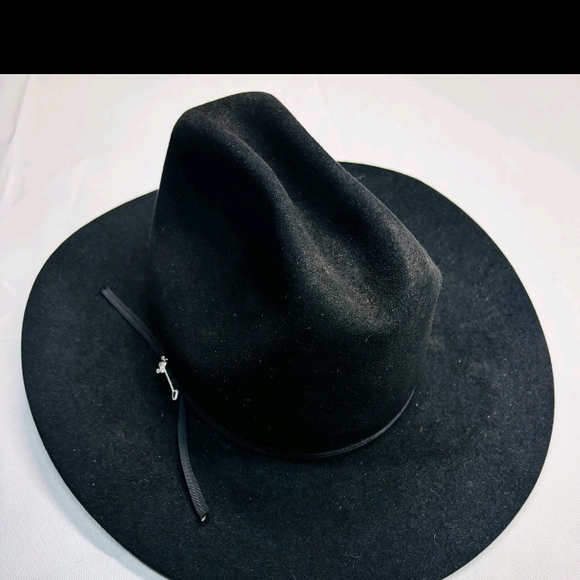 STETSON Kids Rodeo Jr. Buck Wool Felt Cowboy Hat Youth One Size Brim 3 1/2 Black - Picture 2 of 4